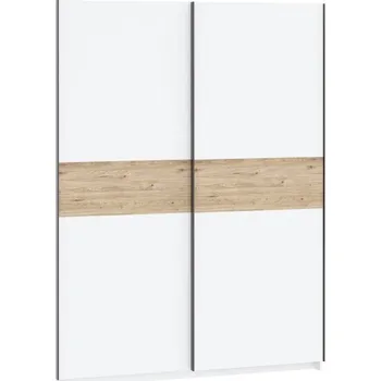 Šatní skříň Šatní skříň BERNO 150 - bílá + jackson hickory