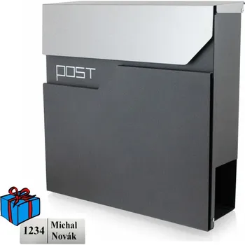 Poštovní schránka S3695 poštovní schránka antracit + nerez Nerez / Antracit Ne