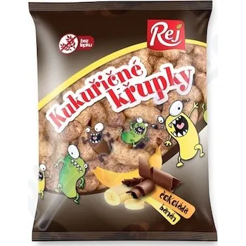 Křupky kukuřičné banánové s čokoládou 90g