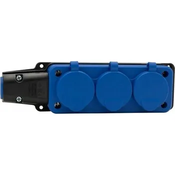 Elektrická zásuvka Elektrická prodlužovací lišta rozbočka F-Elektro modrá
