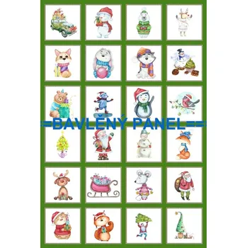 Panel bavlna - Adventní kalendář-124-124