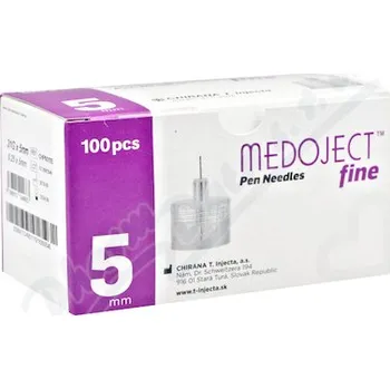 Injekční stříkačka MEDOJECT fine jehly do inzulin.per 31Gx5mm 100ks