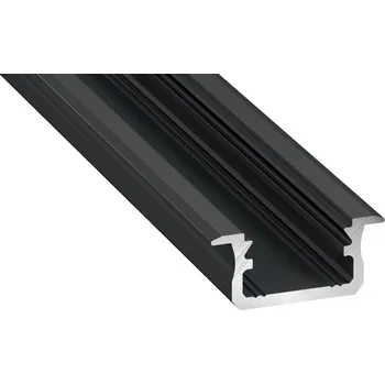 Příslušenství pro LED osvětlení Hliníkový profil pro LED pásky "B", černý, 2m