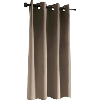 Závěs Mybesthome New Vitoria Blackout Zatemňovací krátký závěs s kroužky, 135 × 160 cm, cappucino, 1 ks