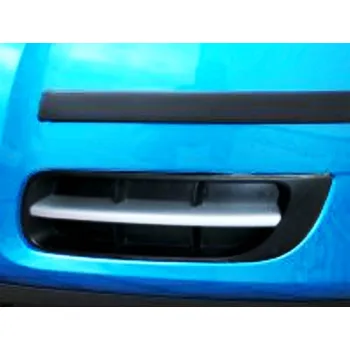 Tuning Lišty sání předního nárazníku, ABS stříbrný matný - Škoda Roomster (Škoda Fabia II. Lim./Combi 2007-2010, Roomster 2006-2010)