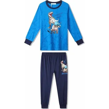 Dětská móda PYŽAMO S DINOSAURY MP5890 Velikost: 116, Barva: Modrá