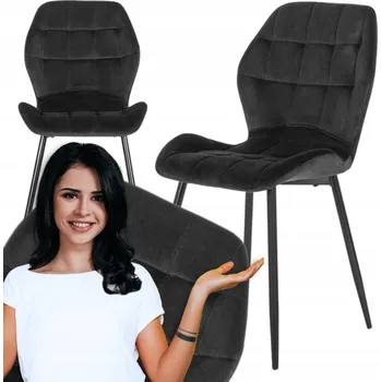 Křeslo Židle Mebel Elite velur černá 1 ks