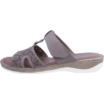 Dámské pantofle Boty Reflexan R611/05 khaki dámské kožené nazouváky Velikost: 42