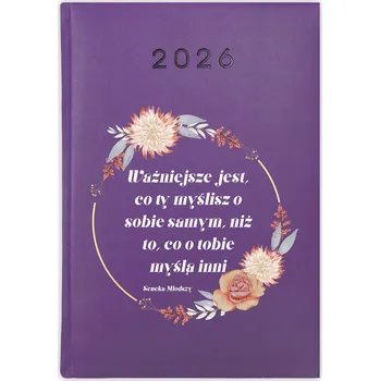 Kalendář Knihový kalendář 2026 A5 fialový