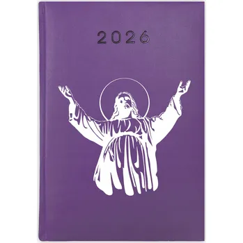 Kalendář Knihový kalendář 2026 A5 fialový