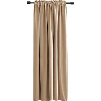 Závěs Mybesthome Shary Blackout Zatemňovací závěs s řasící páskou, 135 × 270 cm, béžový, 1 ks