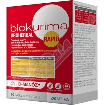 Přírodní produkt Blokurima Uroherbal Rapid 2g D-manózy sáčk.10x2.3g