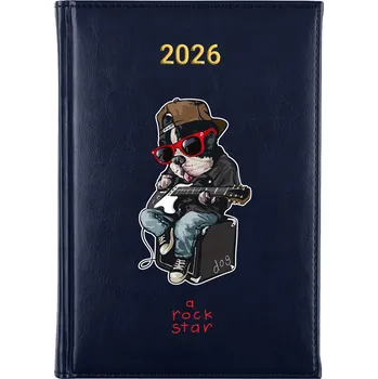 Kalendář Knižkový kalendář 2026 A5 FunnyCase modrý