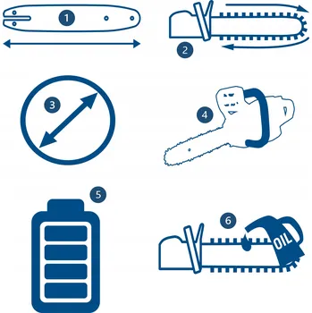 Motorová pila IXES Akumulátorová pila Řetězová pila na dřevo a větve 20 V AKU