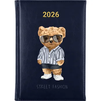 Kalendář Knižkový kalendář 2026 A5 FunnyCase modrý