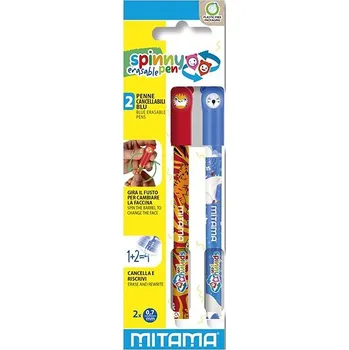 MITAMA Spinny Pen, vymazatelný, červená/modrá - sada 2 ks