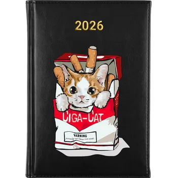 Kalendář Knižní kalendář 2026 A5 FunnyCase černý