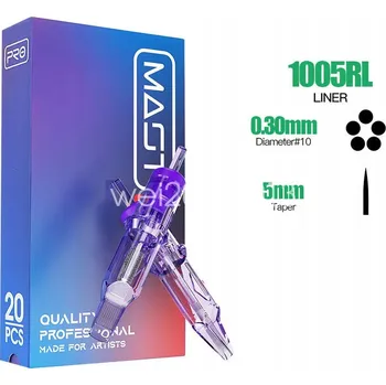 Tetovací jehla MAST Cartridge na tetování 1005RL Jehly 0,30 LINER