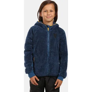 Chlapecká mikina Chlapecká fleecová mikina s kapucí KILPI NORKA-JB WJ0201KI TMAVĚ MODRÁ 122