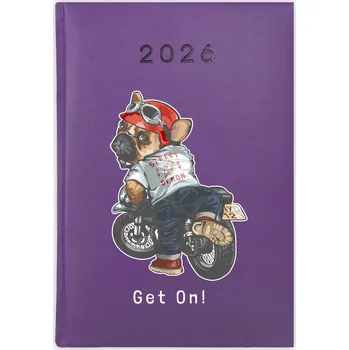 Kalendář Knižní kalendář 2026 A5 FunnyCase fialový