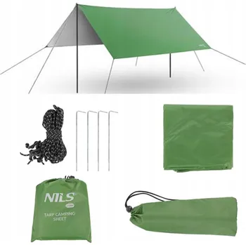 Krycí plachta Plachta 3x3 m stříbrná tarp survival voděodolná Nils Camp