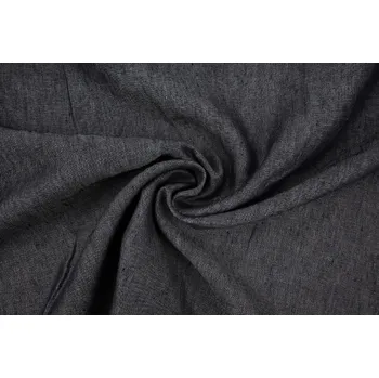 Lněná tkanina - 100 % len šedomodrá