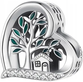 Přívěsek Přívěsek na náramek Trusky stříbrná měď postříbřená se zirkonem