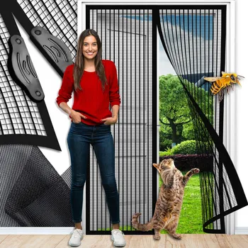 Moskytiéra Moskytiéra proti hmyzu na dveře, silná síťovina, snadná montáž 100x210cm, vysoce odolná