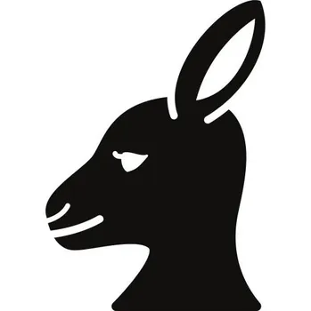 Samolepicí dekorace na vozidlo Samolepka na auto - hlava klokana