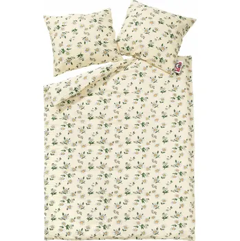 Povlečení Krepové povlečení 200x220 Heřmánek krémový s knoflíky 100% bavlna