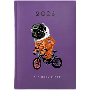 Kalendář Knižní kalendář 2026 A5 FunnyCase fialový