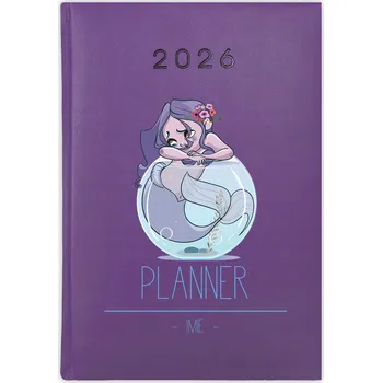 Kalendář Knihový kalendář 2026 A5 fialový