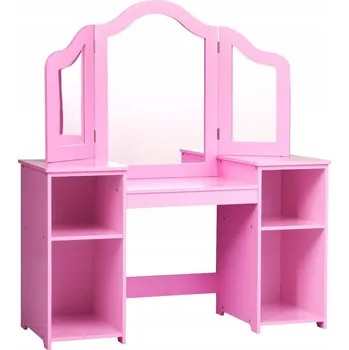 Psací stůl Obdélníkový psací stůl Costway 107 x 40 x 117 cm, odstíny růžové