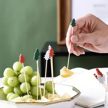 Jednorázové nádobí Bambusové napichovátka na ovoce 50-100 ks | jednorázové vidličky, napichovátka - 1 , 50 ks