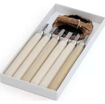 Dláto Sada řezbářských mini-dlát MARUICHI L-6 s dřevěnou rukojetí - 6 kusů