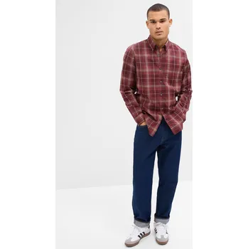 GAP Kostkovaná košile - Pánské GAP tmavě červená 2502732