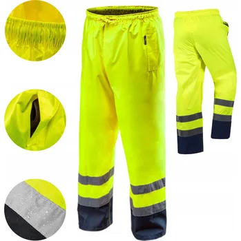 Pracovní obuv Výstražné nepromokavé pracovní kalhoty, žluté, velikost S