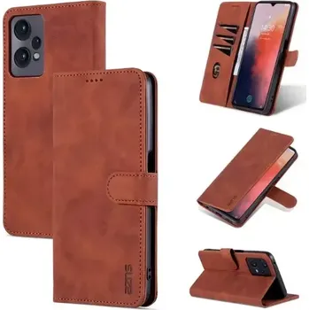 Pouzdro na mobilní telefon TopTechnology Kožené pouzdro pro Realme 9 5G, Realme 9 Pro hnědé, brown, tzv. knížka