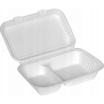 Jednorázové nádobí Menubox z cukrové třtiny 1/2 1000ml 25x15cm 50 ks