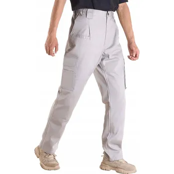 Pánské kalhoty Svářečské kalhoty XL, velikost s mnoha kapsami, šedé, čistá Bavlna