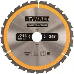 Pilový kotouč DeWALT CONSTRUCTION 216x30 mm 24 zubů, ATB 5° nahrazuje DT1154