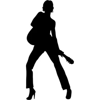 Samolepicí dekorace na vozidlo Samolepka na auto - kytaristka