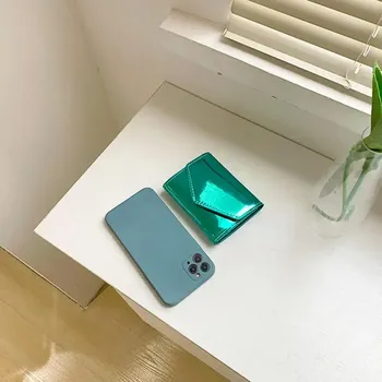 Peněženka Elegantní dámská peněženka s laserovým vzorem | malá peněženka, koženková peněženka - 2-Zelená