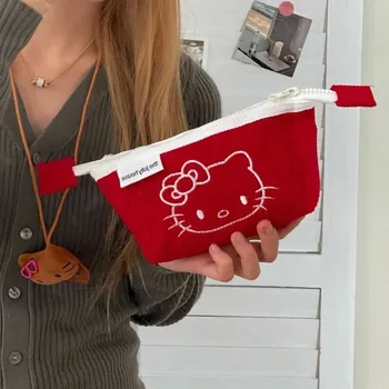 Penál Roztomilé školní pouzdro hello kitty | školní pouzdro, dívčí penál - Červený