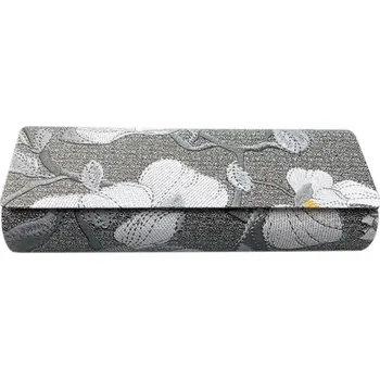 Pouzdro na brýle Vyšívané pouzdro na brýle s držákem | pouzdro na brýle, držák brýlí - Šedá