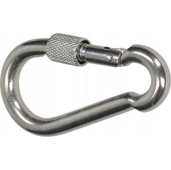 Karabina DIN 5299 A s pojistkou, pozinkovaná, nosnost do 80 kg