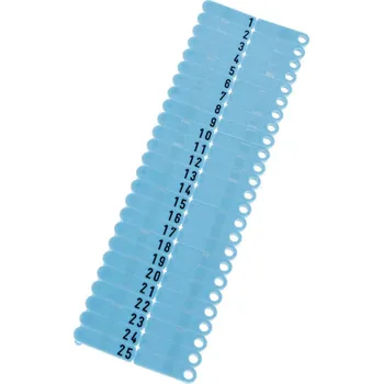 Ušní známky Twintag s popisem 50 ks, modré varianta 151-200