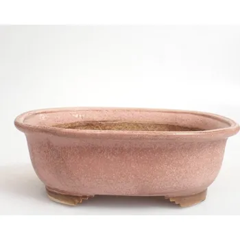 Květináč Keramická bonsai miska 11,5 x 16 x 6,5 cm růžová
