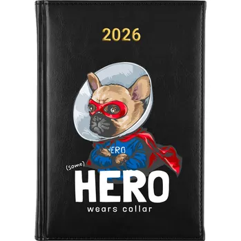 Kalendář Knižní kalendář 2026 A5 FunnyCase černý