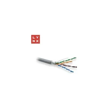 Kabel LYNX FTP kabel Cat5e, PVC, 0,5mm, celoměděný, vnitřní, šedý, box 305m